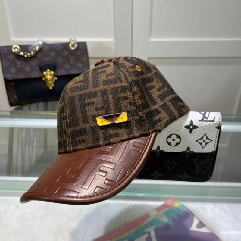 Fendi_FF_Embossed_Eye_Brown_Premium_Unisex_Cap_With_Safety_Box
