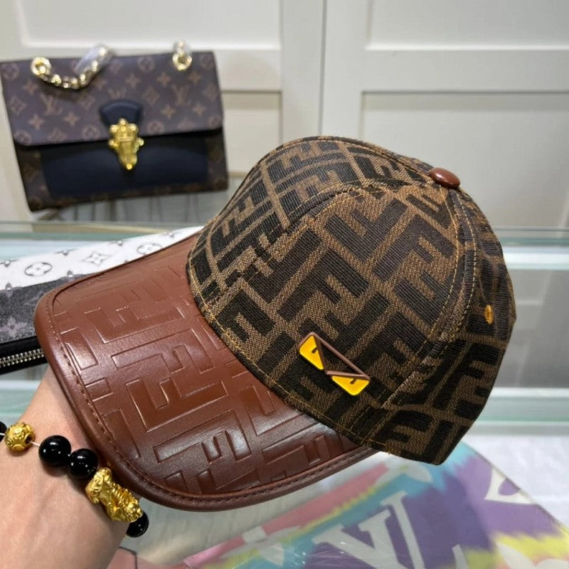 Fendi_FF_Embossed_Eye_Brown_Premium_Unisex_Cap_With_Safety_Box