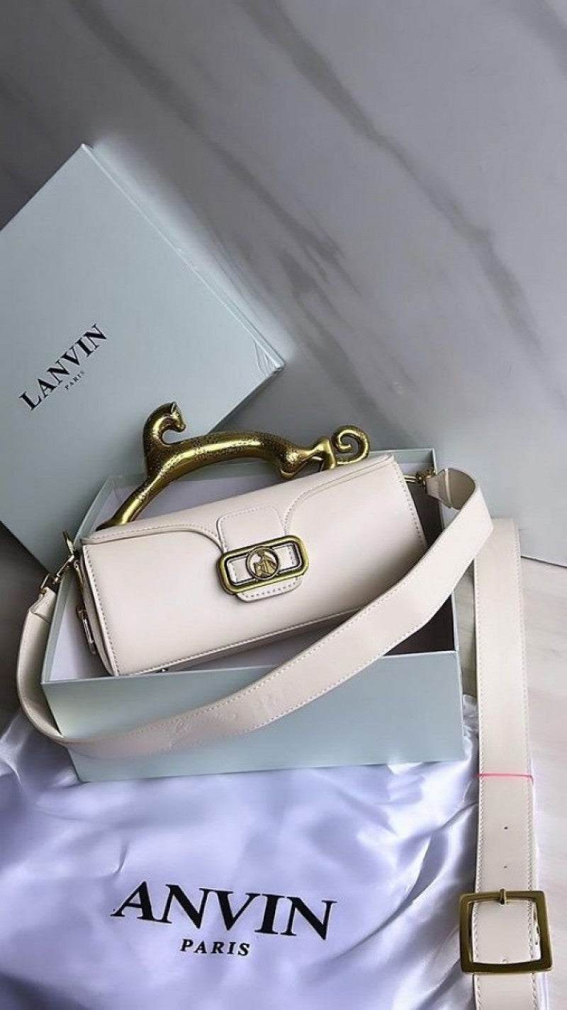 Lanvin Womens Pencil Cat Leather Bag