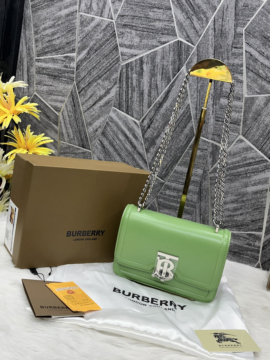 Burberry_TB_CalfSkin_Green_Sling_With_OriginalBox