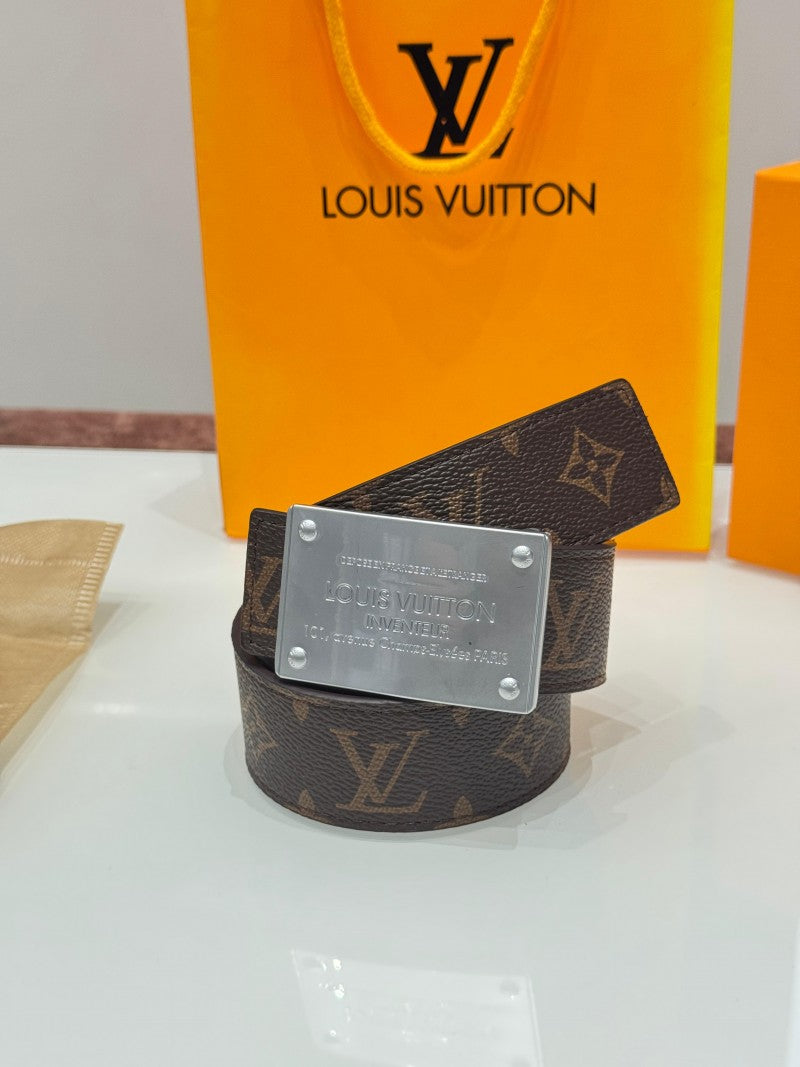 Louis Vuitton_Premium_Belt_L-005_Silver_Coffee_Flower