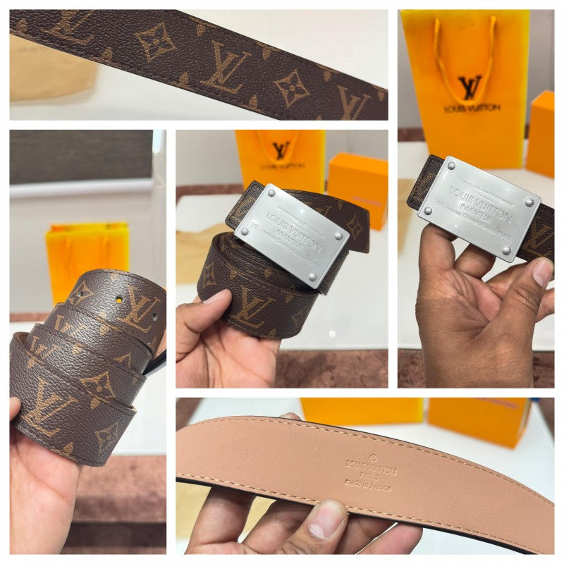 Louis Vuitton_Premium_Belt_L-005_Silver_Coffee_Flower