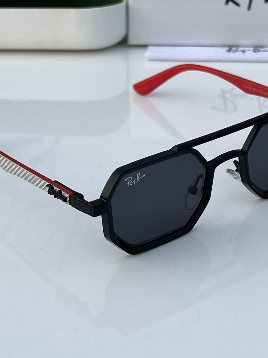 Rey ban_418_black_red