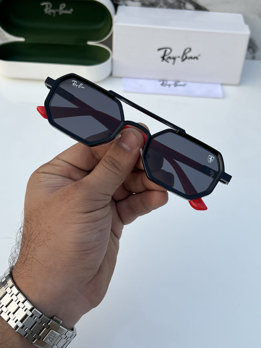 Rey ban_418_black_red