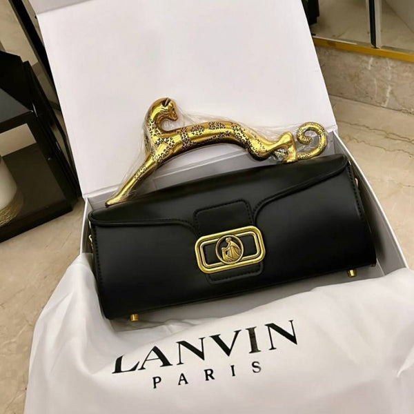 Lanvin Womens Pencil Cat Leather Bag