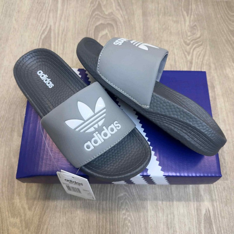 Adidas Hyper Boost Premium Grey White Slides SE12