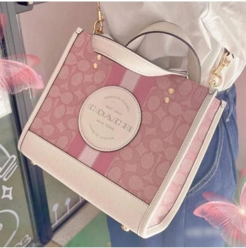 Coach_Dempsey_Tote_With_OG_Box_&_Dust_Bag_&_Extra_Shoulder_Strap_(Pink-715)