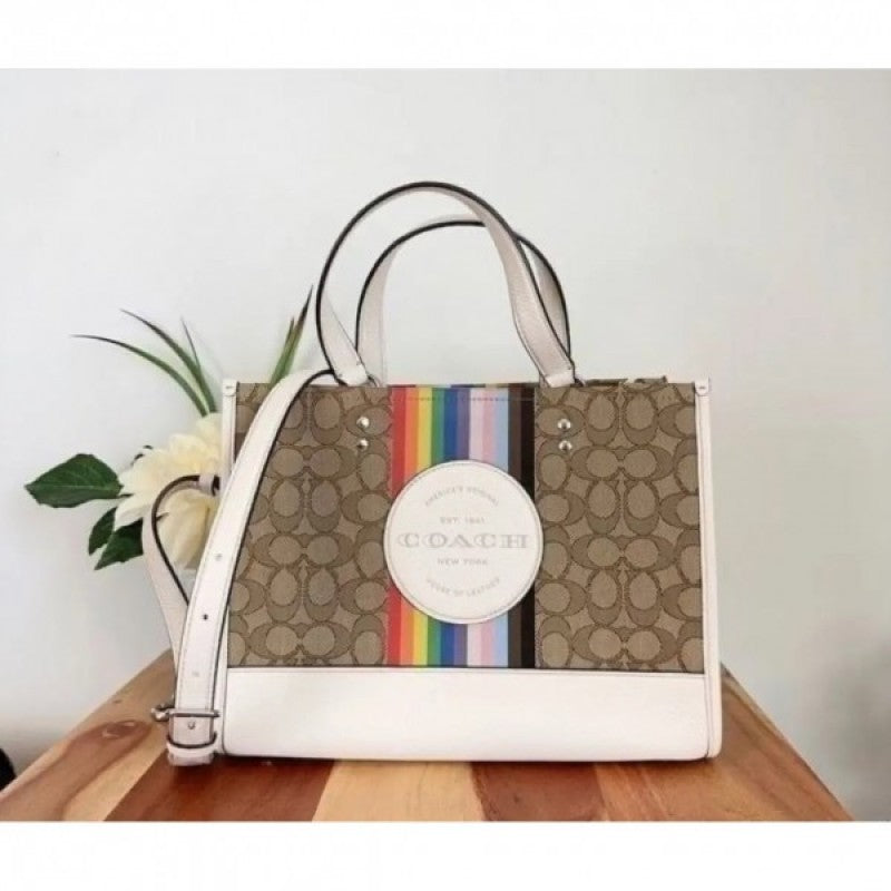 Coach_Dempsey_Tote_With_OG_Box_&_Dust_Bag_&_Extra_Shoulder_Strap_(Rainbow-718)