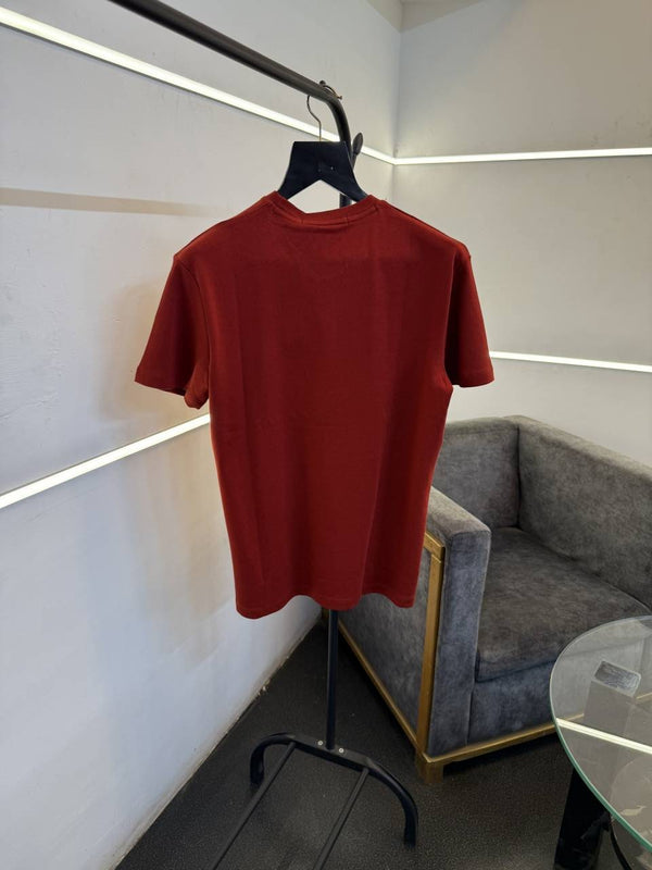 Calvin kline logo print imported round neck tshirt rust
