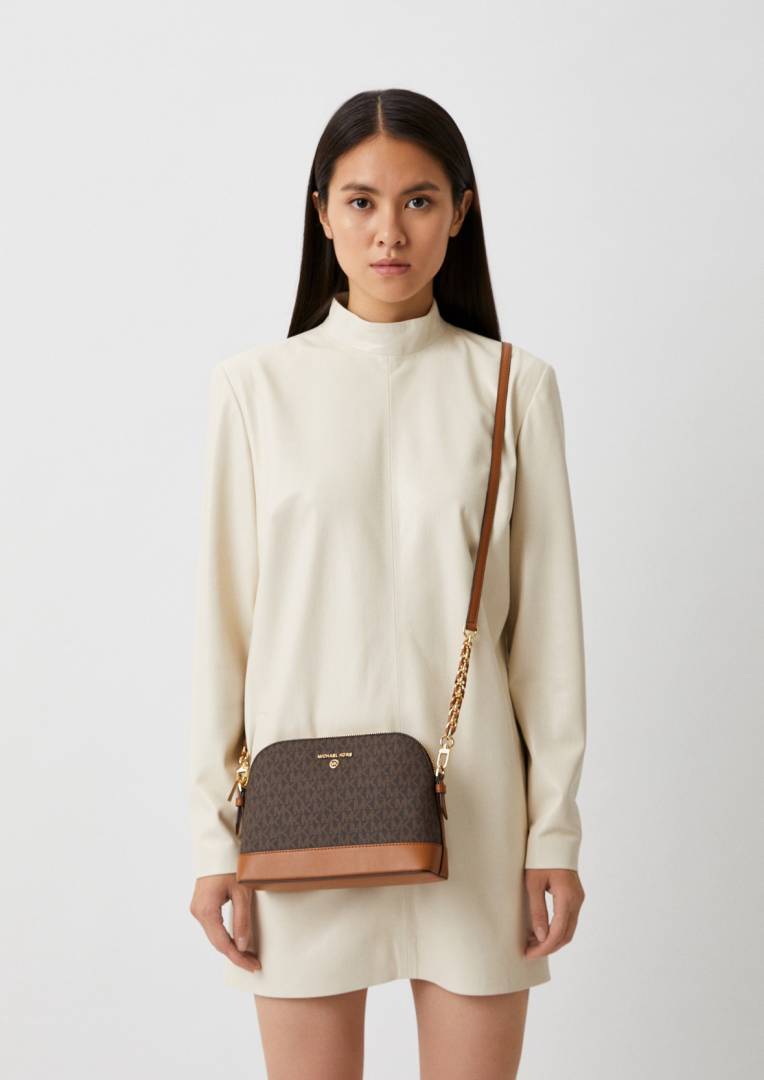 Michael Kors_Brown_Dome_Crossbody_Bag_With_OriginalBox