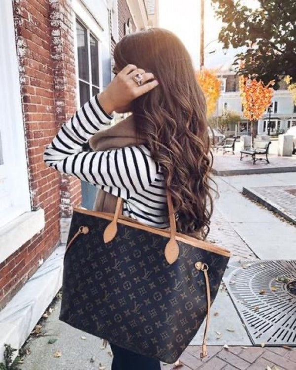 Louis Vuitton_LV Neverfull Tote Bag With Extra Pouch & Dust Bag (Brown Monogram - 865)