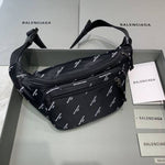 Balenciaga B28 Logo All Over Unisex Shoulder-Waist Bag With DustCover
