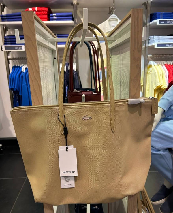 Lacoste_Leather_Tote_Beige_Premium_With_Original_Packing