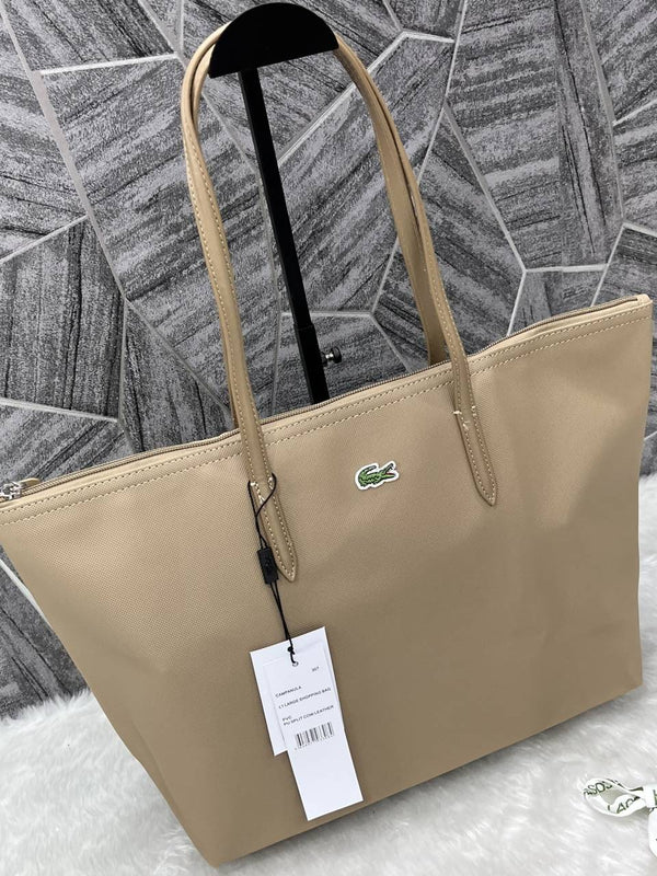 Lacoste_Leather_Tote_Beige_Premium_With_Original_Packing