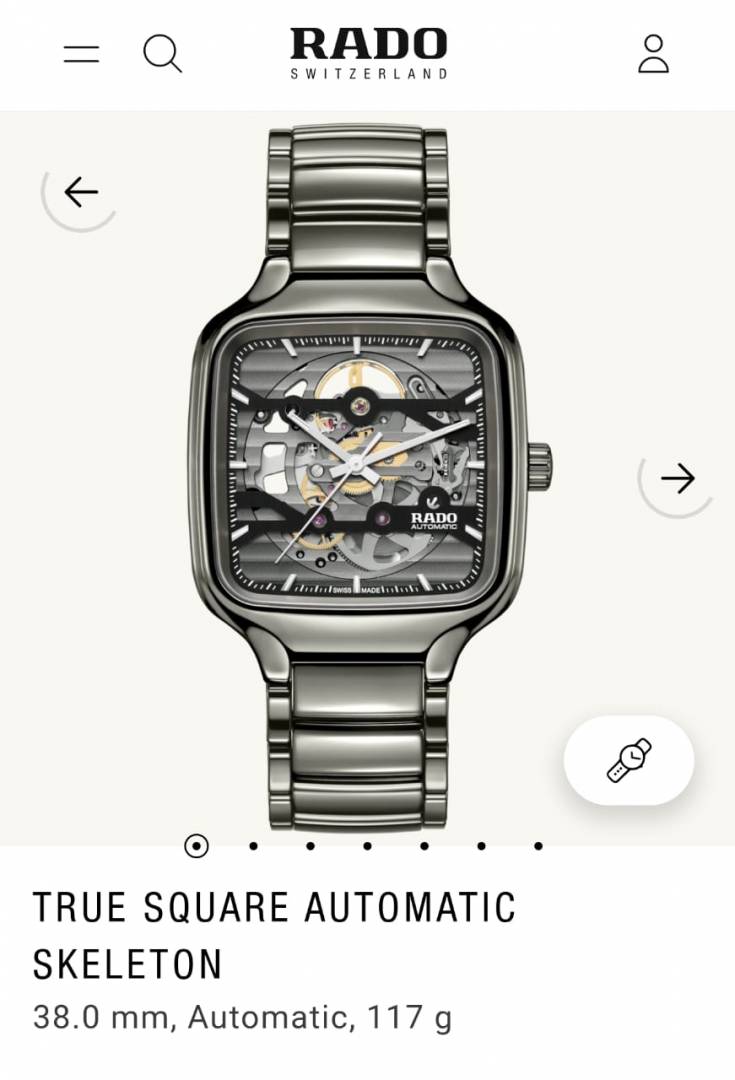 Rado True Square Automatic Skeleton - J1239