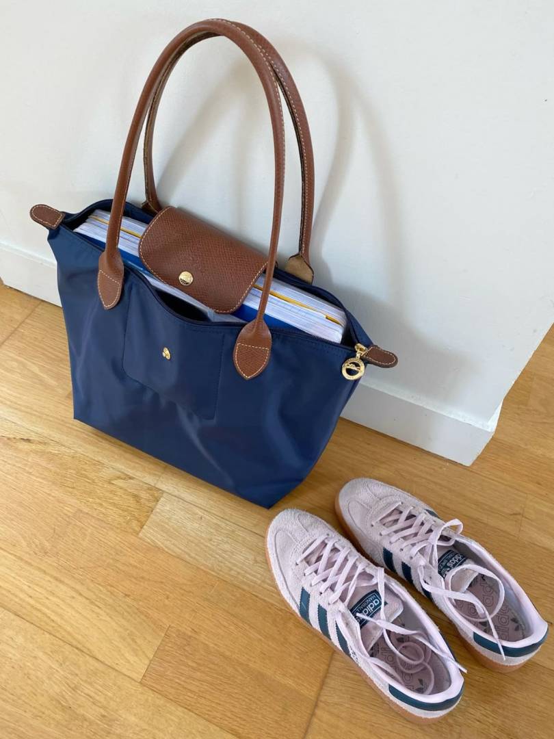 Longchamp Navy Blue Le Pliage Size M Tote bag