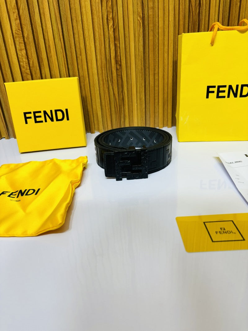 25 FENDY FULL BLACK PRINTED PREMIUM QUALITY BELT FULL KIT
