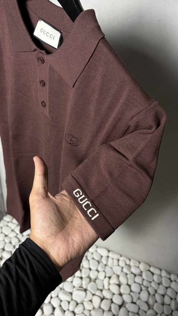 Gucci Premium Knit Polo T-Shirt 1781