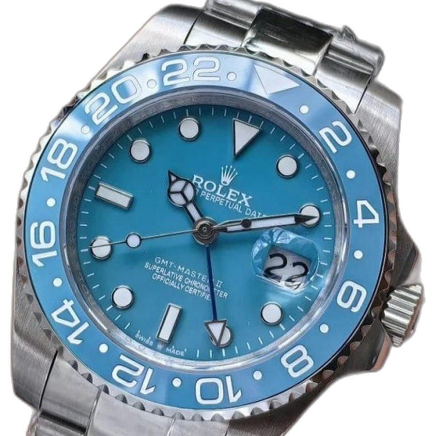 Rolex Oyster perpetual Gmt master Steel-Aqua Blue