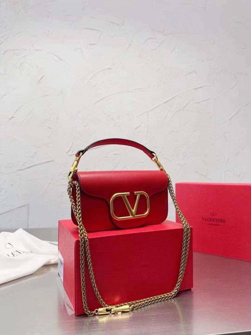 Valentino_V_Lock_Red_Small_Shoulder_Bag_With_Original_Box