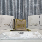 Versace Jeans Couture Saffiano Lock Crossbody Bag With OG Gift Box & Dust BaGahpricot - 527)
