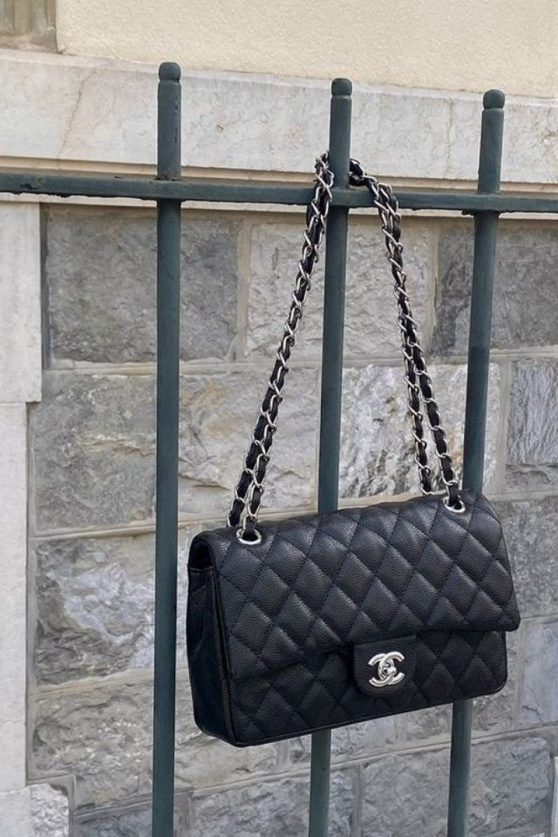 Chanel_Jumbo_Classic_Flap_Textured_Black_With_OriginalBox