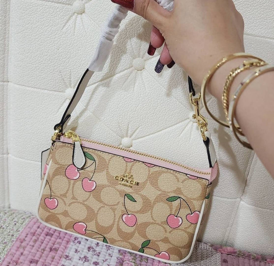 Coach_Nolita_19_Cherry_With_OriginalBox_DustCover_ChainBelt_PearlCharm