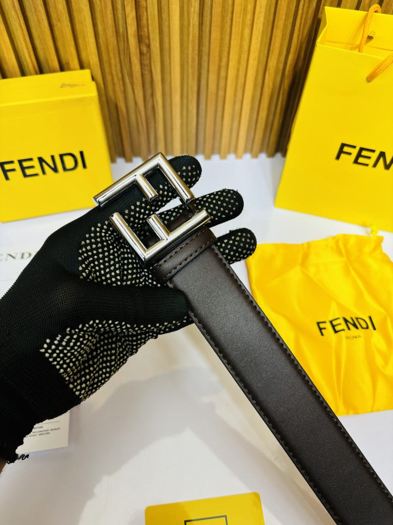 26 FENDY SILVER BROWN PREMIUM QUALITY BELT FULL KIT