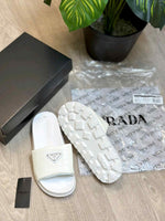 Prada Milano Plaque Premium White Slides
