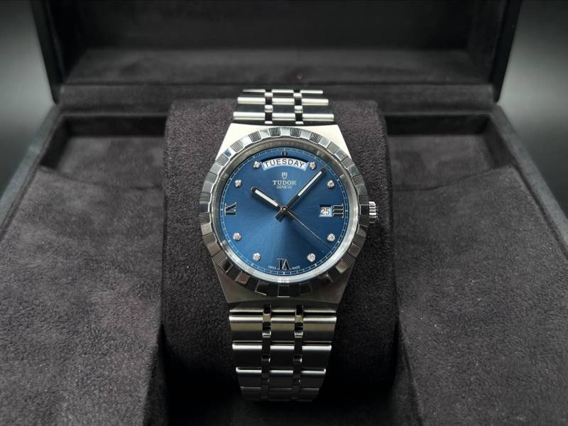Tudor Royal Automatic silver blue dimond