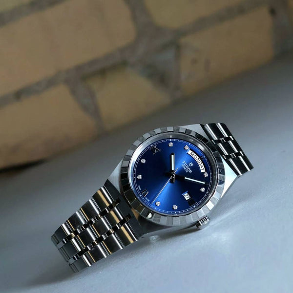 Tudor Royal Automatic silver blue dimond