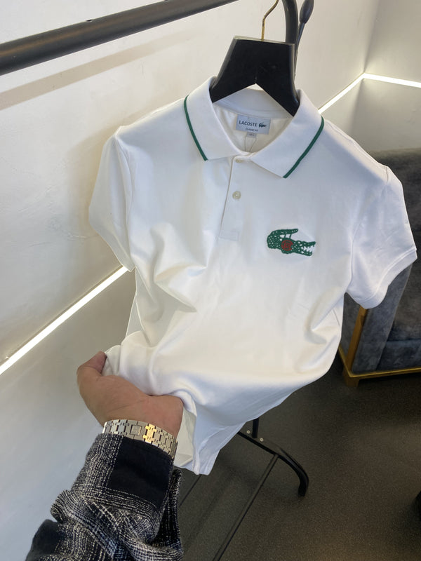 Lacoste imported polo tshirt white sale