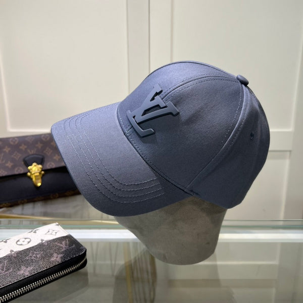 Louis Vuitton_Front_Logo_Embossed_Premium_Unisex_Cap_(With_Safety_Box)_(Blue)