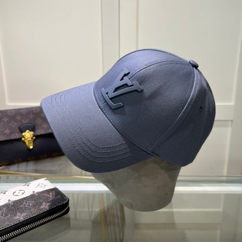 Louis Vuitton_Front_Logo_Embossed_Premium_Unisex_Cap_(With_Safety_Box)_(Blue)