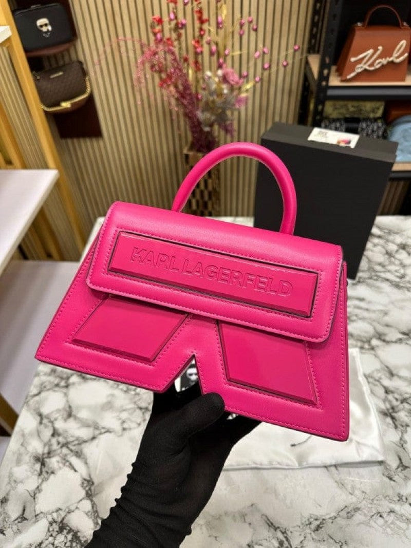 Karl Lagerfeld K IKON Crossbody Shoulder Bag With OG Box & Dust Bag (Pink - 924)