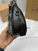 Coach CB Jonie Black Silver With Charm OriginalBox CarryBag DustCover