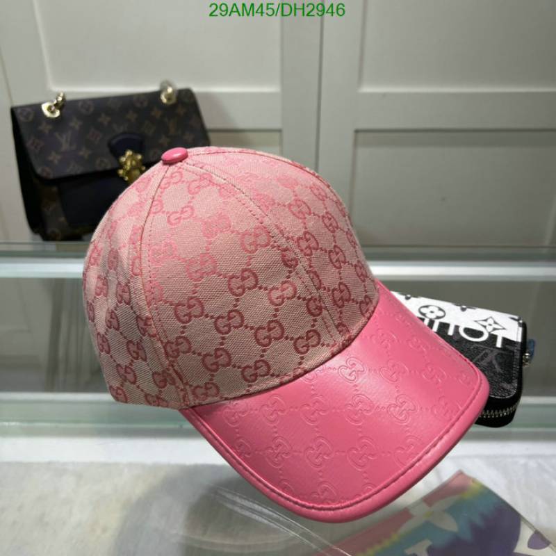 Gucci_GG_Small_Monogram_Leather_Pink_Premium_Unisex_Cap_With_Safety_Box