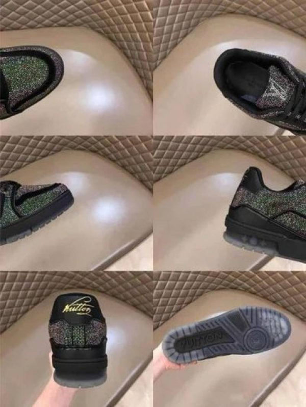 LV TRAINER GLITTER BLACK