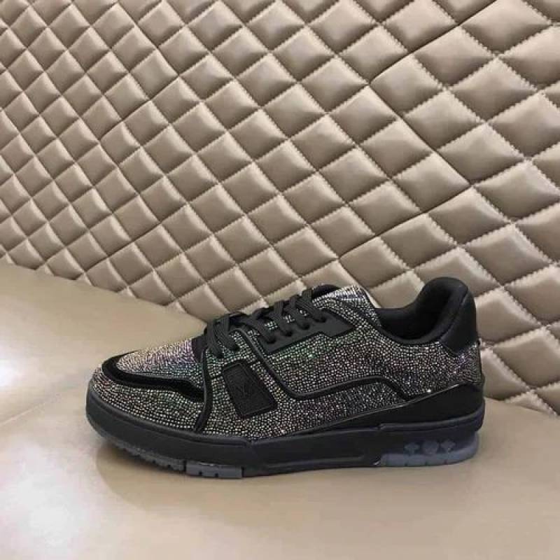 LV TRAINER GLITTER BLACK