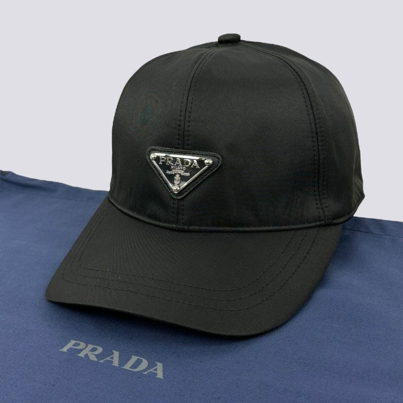 Prada_Re_Edition_Nylon_Black_Front_Logo_Premium_Unisex_Cap_(With_Safety_Box)