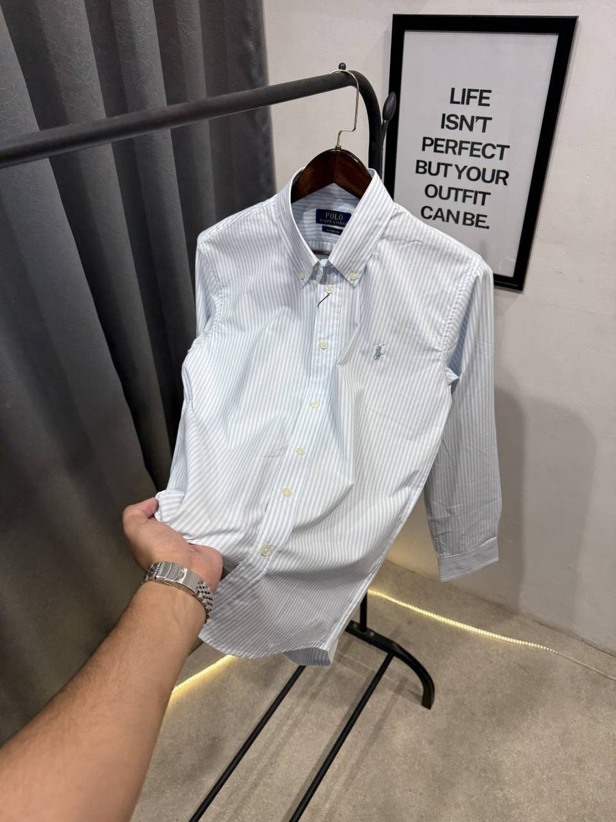 Ralph lauren sky imported lining shirt with embroidery logo and brand button