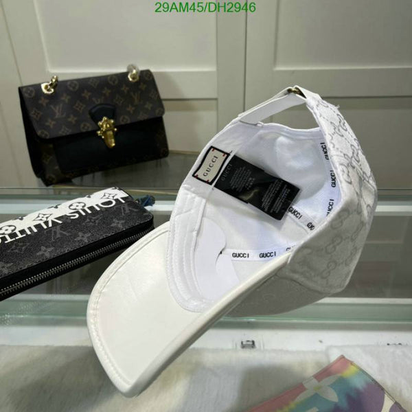 Gucci_GG_Small_Monogram_Leather_White_Premium_Unisex_Cap_With_Safety_Box