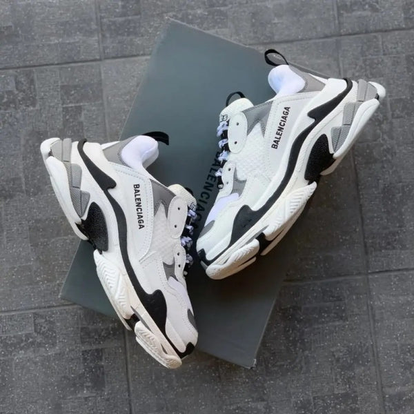 Balenciaga Triple S White Black Grey