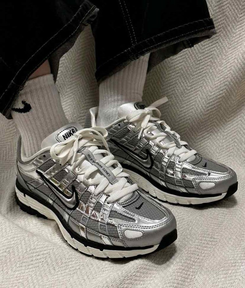 Nike P-6000 White Metallic Silver 5055