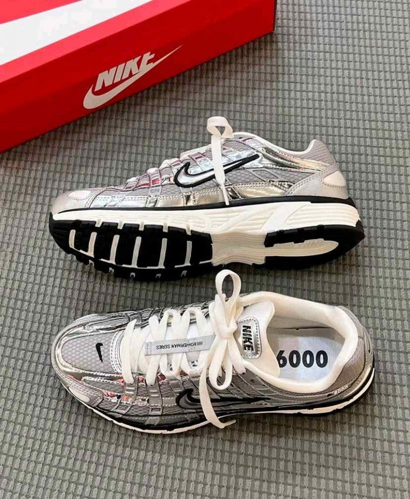 Nike P-6000 White Metallic Silver 5055