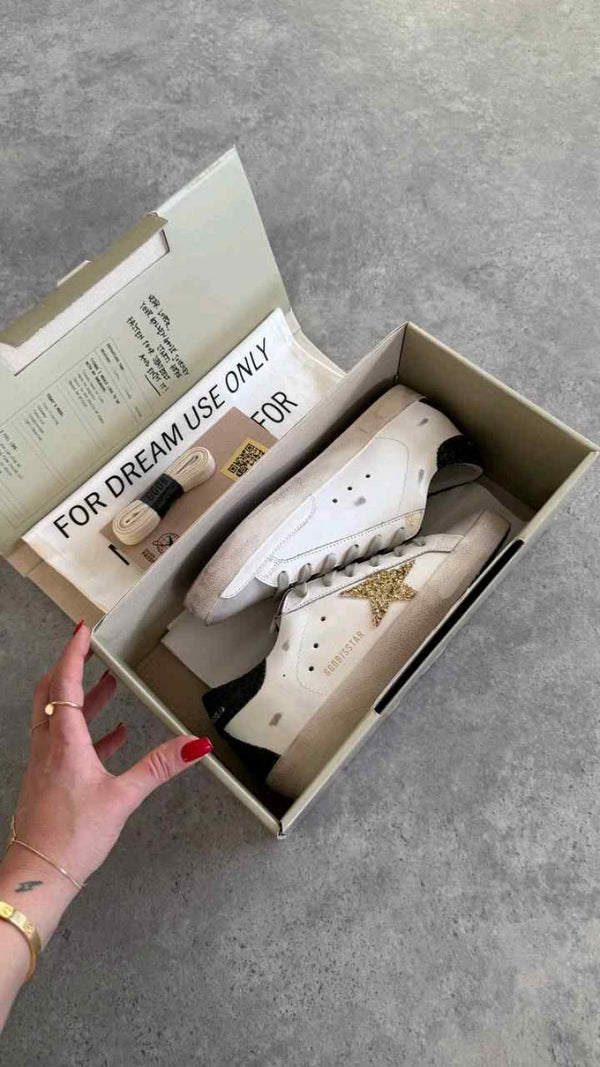 Golden Goose Gold White Black
