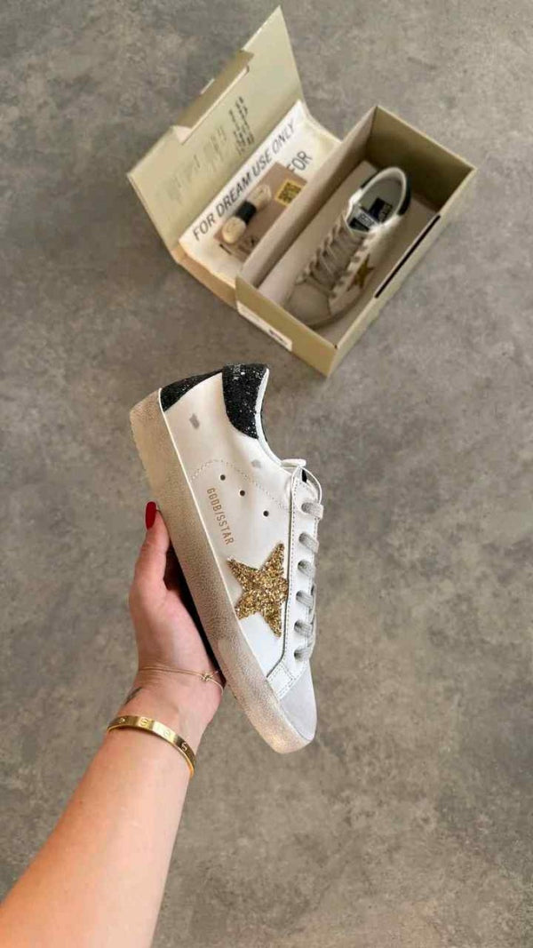 Golden Goose Gold White Black