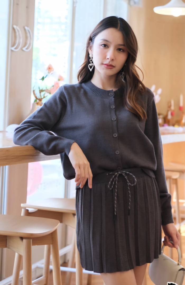 Women Miu Pinker skirt And Top D Grey SB137-DG