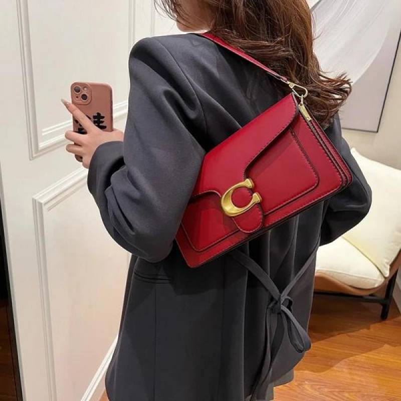 Coach Tabby 26 Shoulder Bag With OG Box & Dust Bag (Wine - 614)