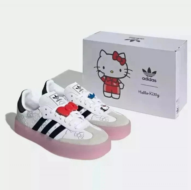 Adidas hello kitty x samba white black clear pink w
